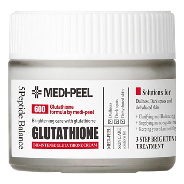 Осветляющий крем для лица против пигментации Bio Intense Glutathione White Cream Medi-Peel 50 гр