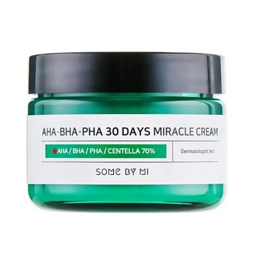 Крем для лица с кислотами и центеллой Some By Mi AHA-BHA-PHA 30 Days Miracle Cream 60 г